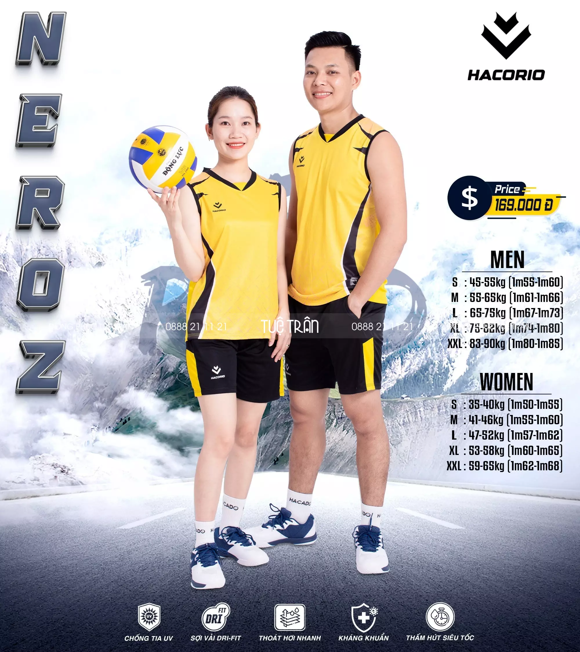 Quần áo bóng chuyền nữ Hacorio Naroz