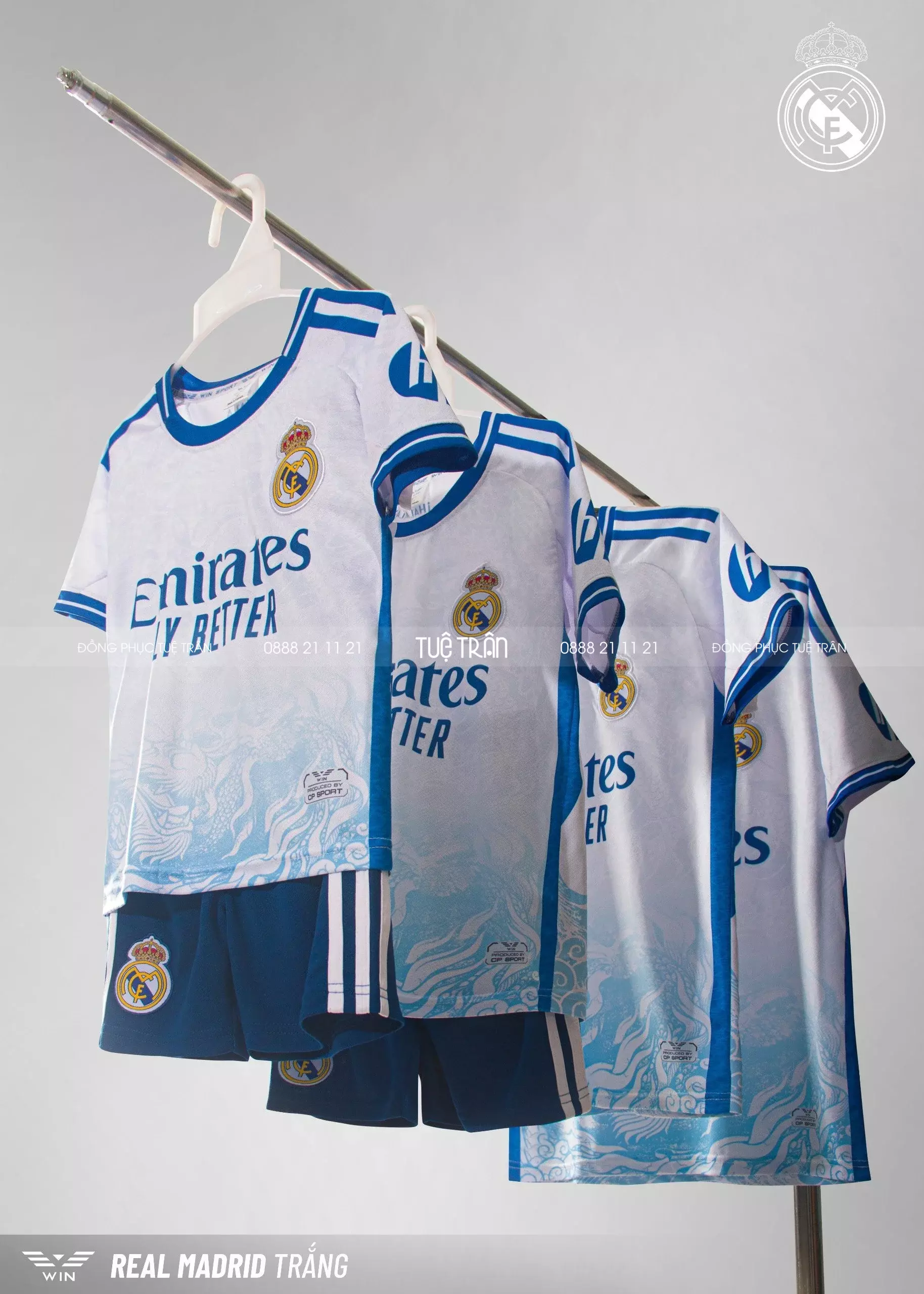 Quần áo bóng đá CLB trẻ em Real Madrid 2024
