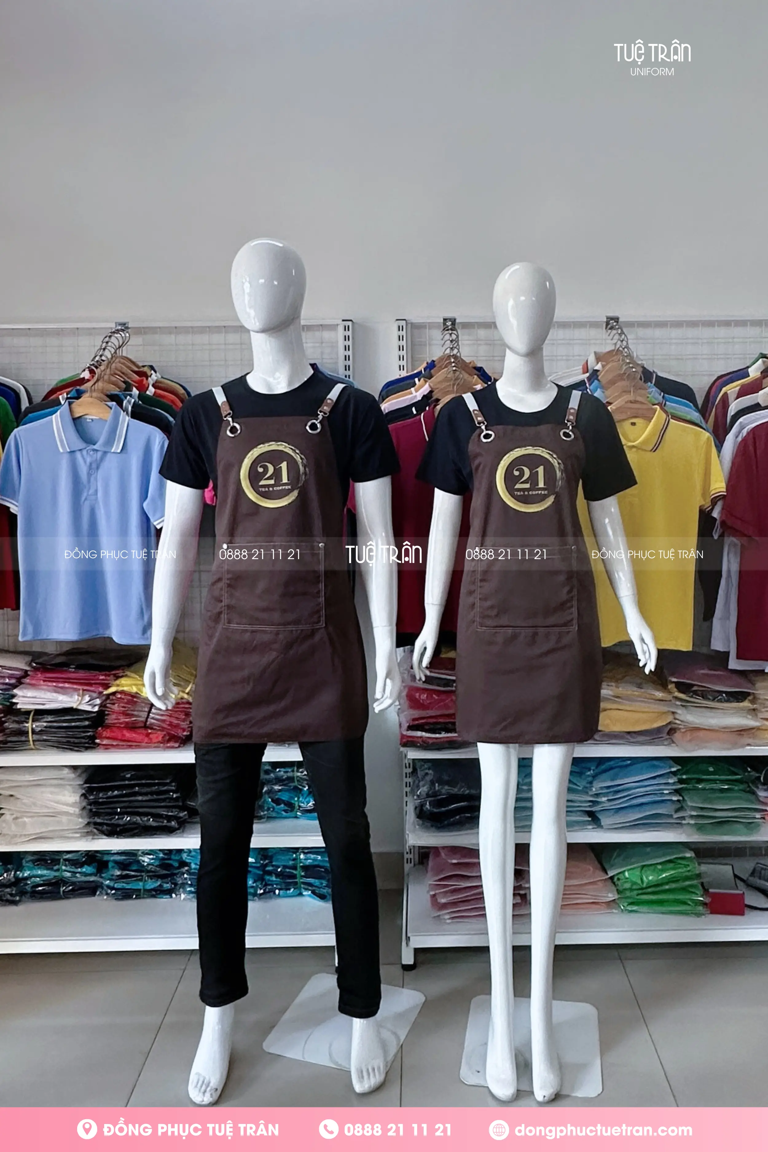 Đồng phục tạp dề áo thun 21 Tea & Coffee