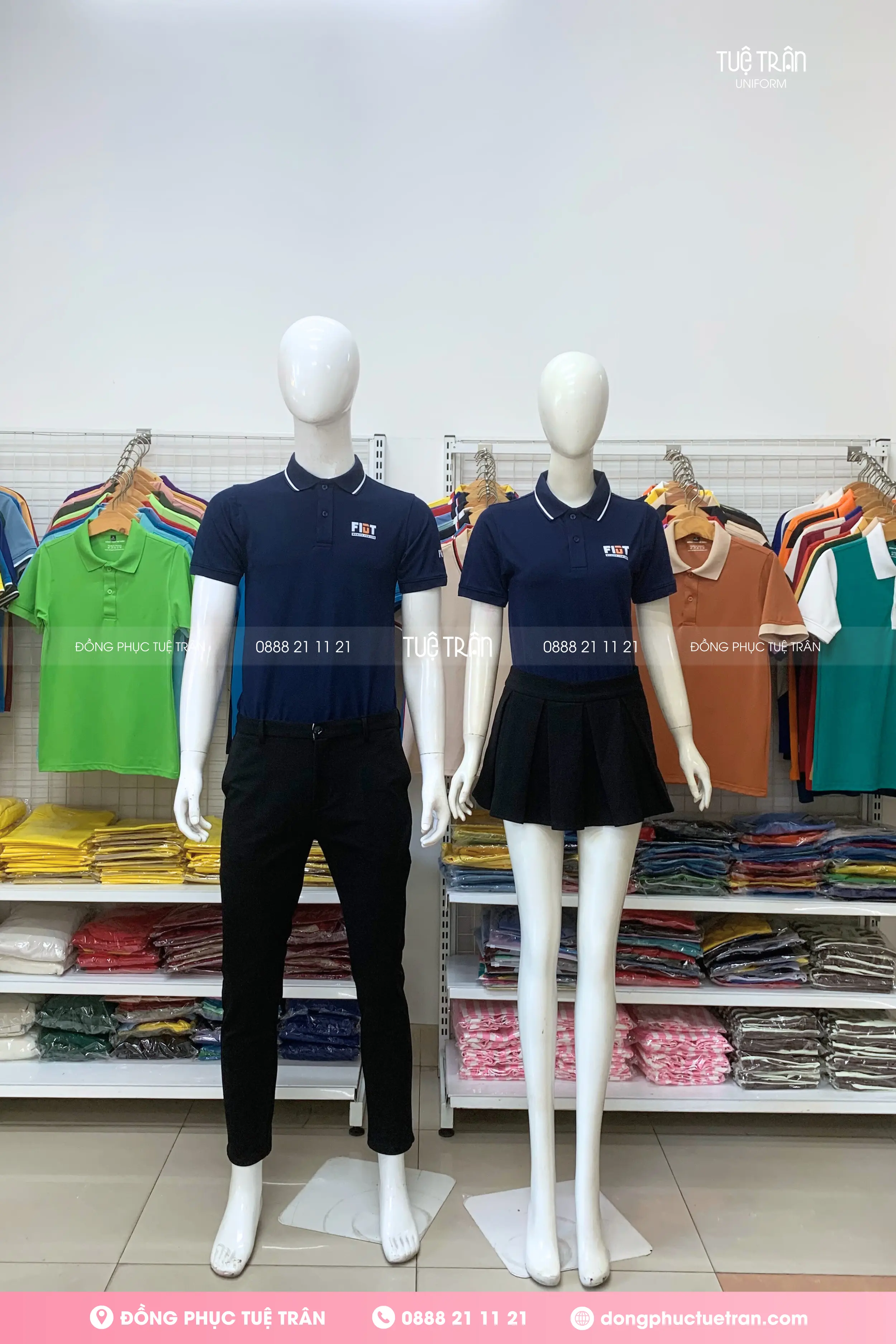 Đồng phục áo thun cổ trụ Công ty FIDT