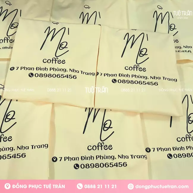 Đồng phục áo thun tạp dề Mò Coffee