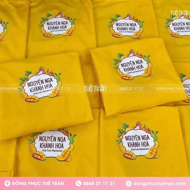 Đồng phục áo thun tạp dề Công ty Nguyên Nga Khánh Hòa