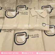 Đồng phục áo thun tạp dề nón kết Nhà Xoài Coffee & Tea