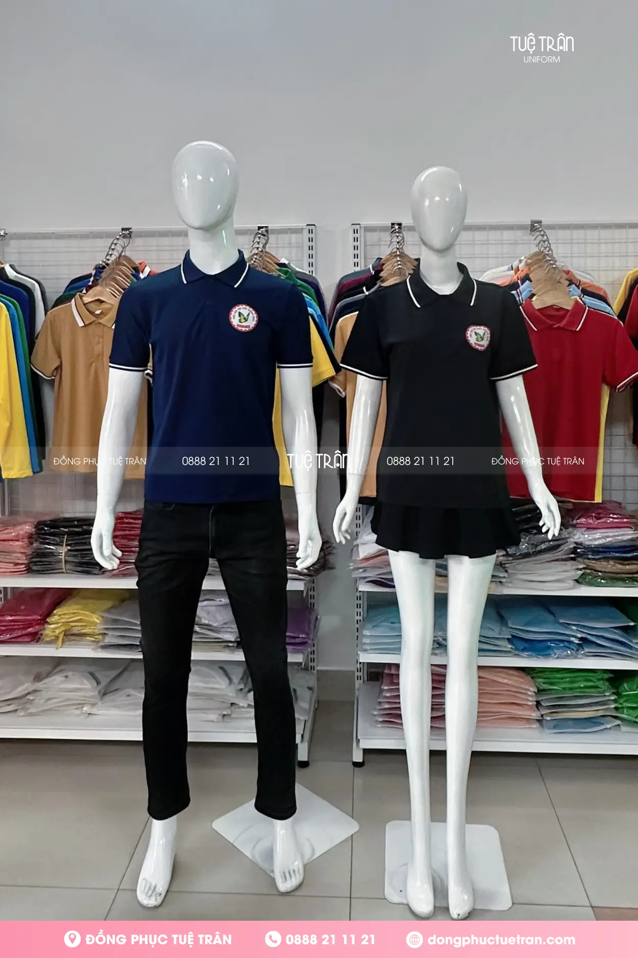 Đồng phục áo thun phụ liệu tóc Quang Vinh