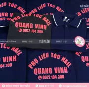 Đồng phục áo thun phụ liệu tóc Quang Vinh