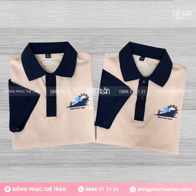 Đồng phục áo thun cổ trụ Công ty Shin Woo Tech