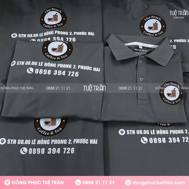 Đồng phục áo thun The Peach Coffee & Tea