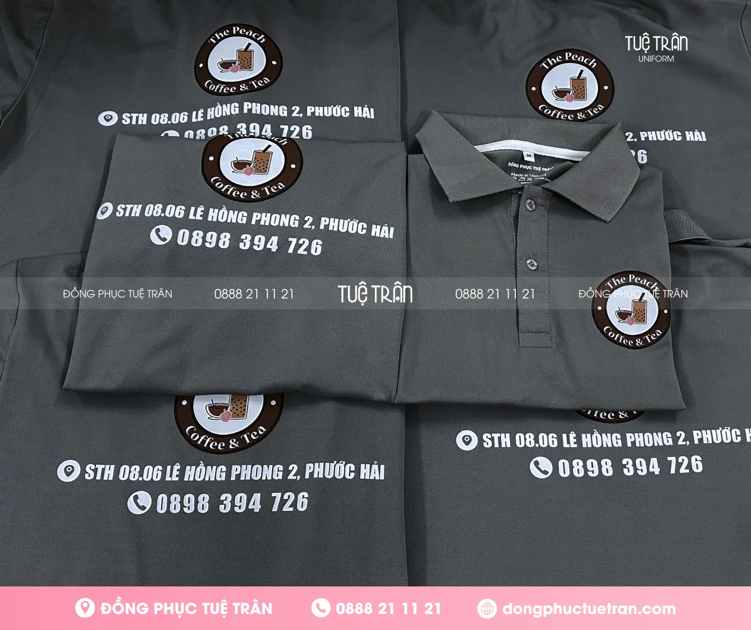 Đồng phục áo thun The Peach Coffee & Tea