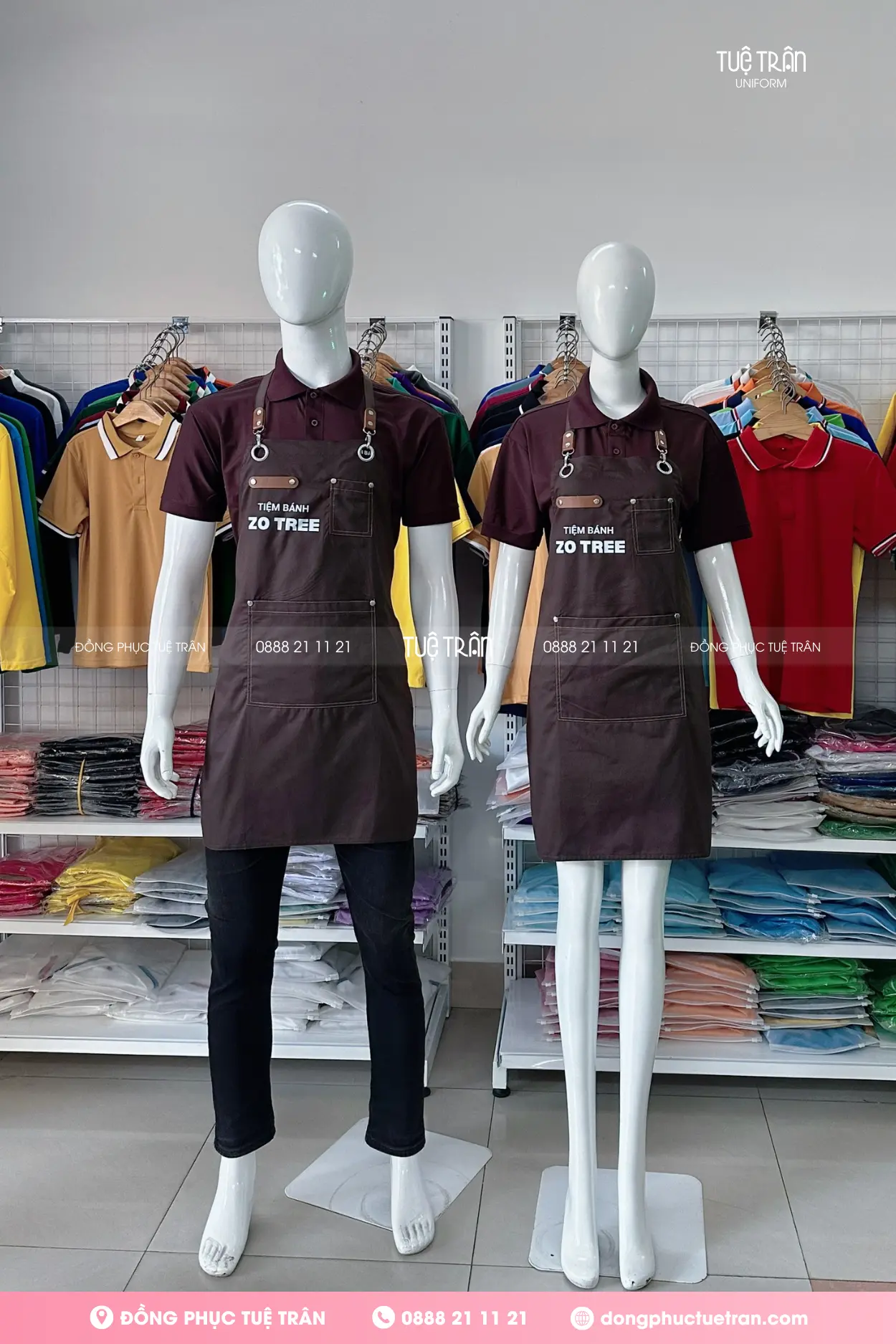 Đồng phục áo thun tạp dề Tiệm bánh Zo Tree