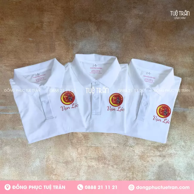 Đồng phục áo thun cổ trụ Trầm hương Vạn Lộc