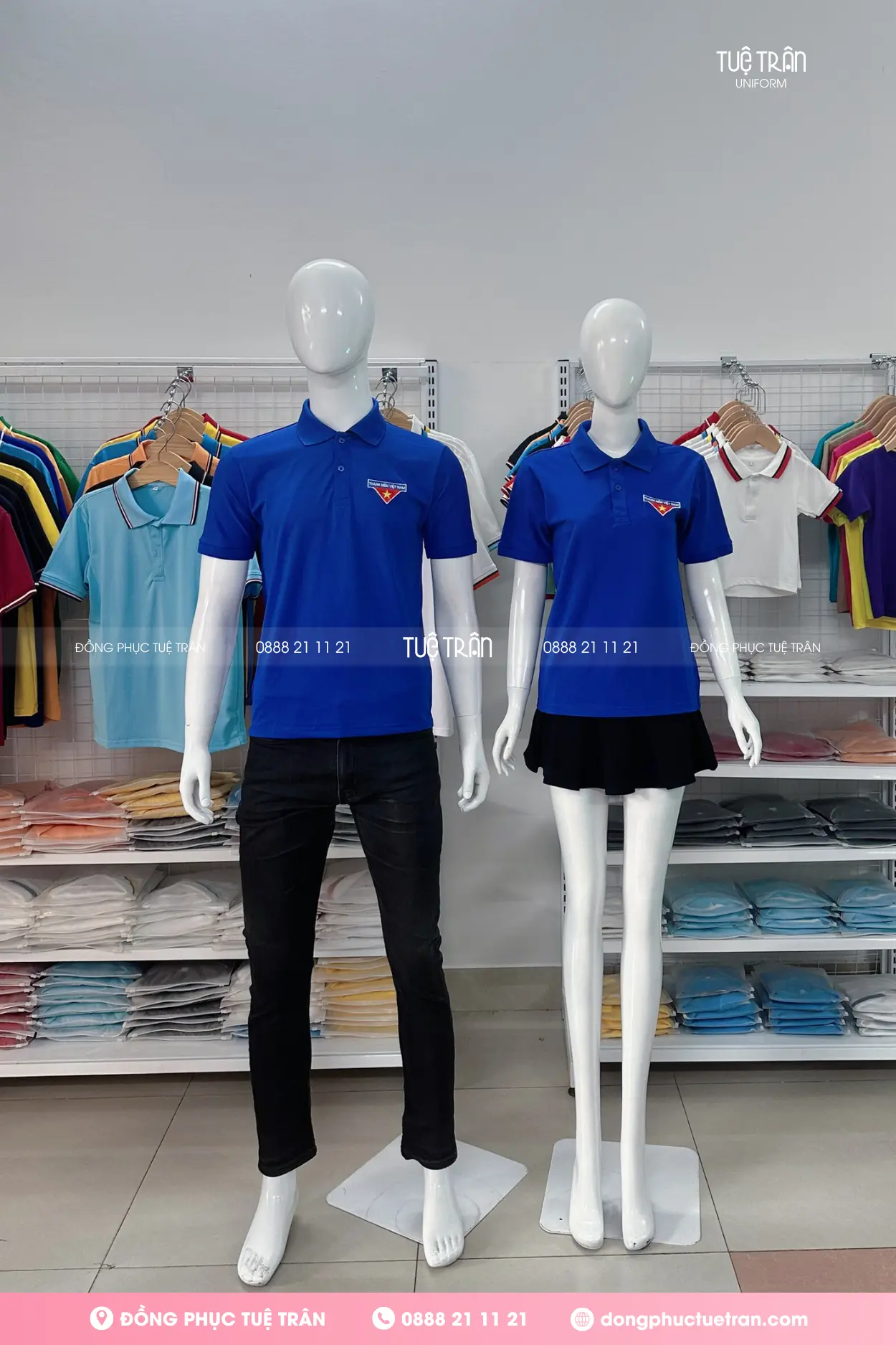 Áo thun polo đoàn thanh niên tay ngắn