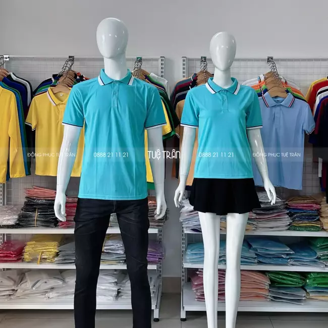 Polo mè phối bo 2 sọc lớn
