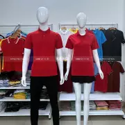 Áo thun polo đồng phục màu đỏ
