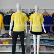 Áo thun polo đồng phục màu vàng